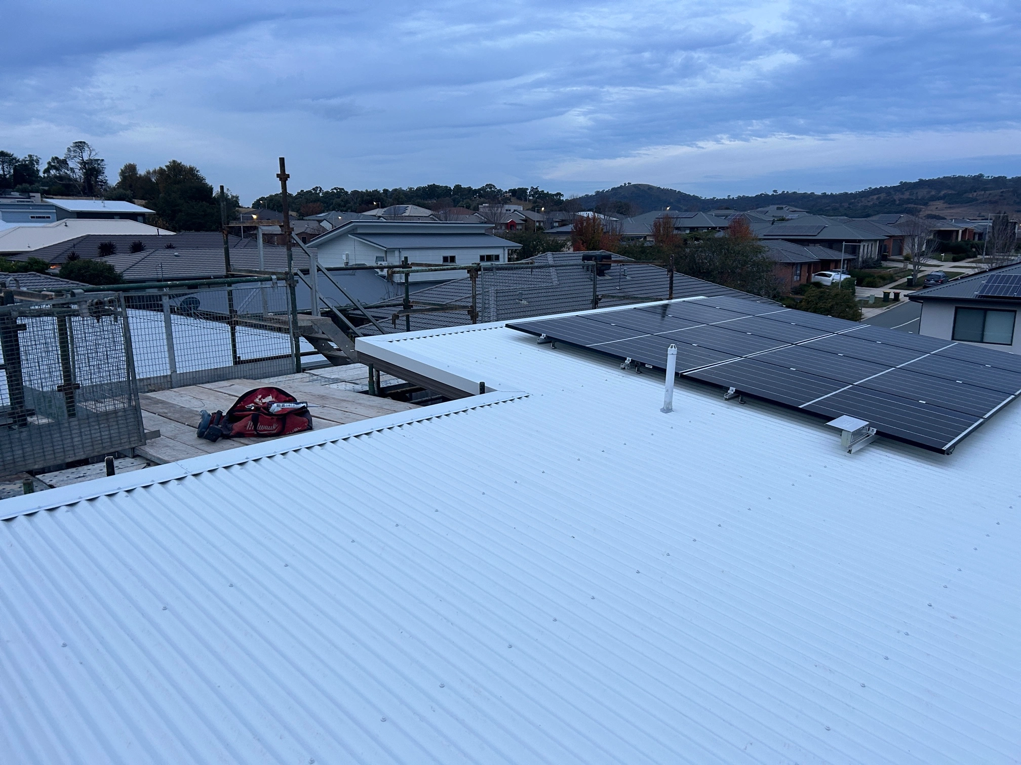 Metal Roofing project in Gungahlin, ACT by ShelterSafe - This Gungahlin homeowner wanted to upgrade from their old roof to modern Colorbond steel. We tore of... Trimdek roof installation Gungahlin, ACT - completed project