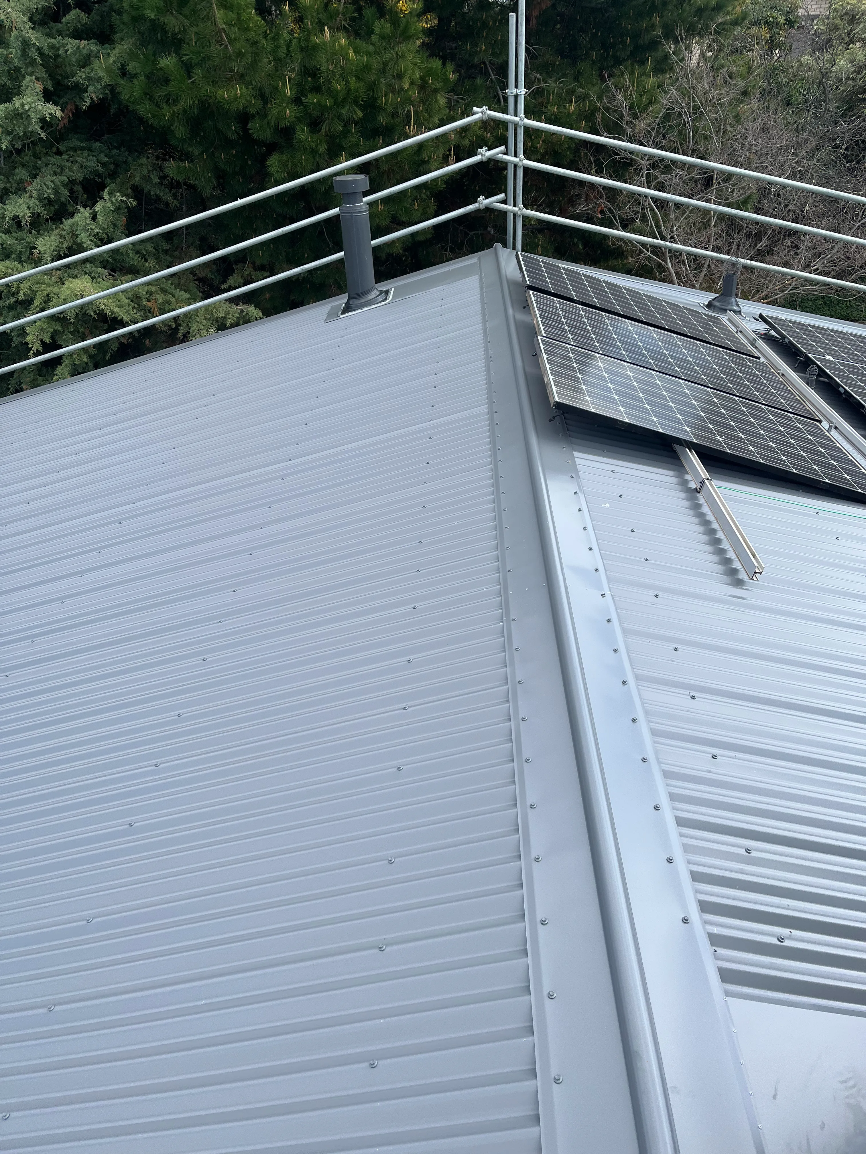 Metal Roofing project in Chifley, ACT by ShelterSafe - Hail left dents all over this Chifley roof. We gave it a complete makeover—new Colorbond Corrugated ... Colorbond metal roof installation Chifley, ACT - professional roofing work