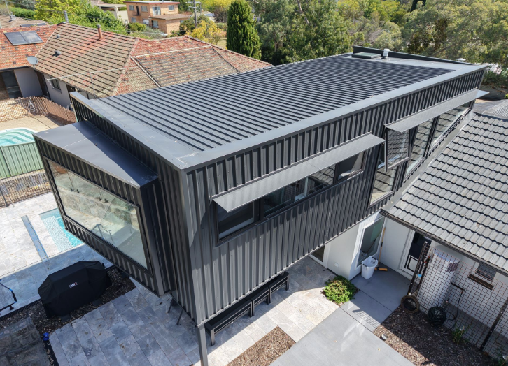 Metal Roofing project in Belconnen, ACT by ShelterSafe - This Belconnen extension needed Kliplok roofing and cladding to match the modern design. We installe... Metal roofing project Belconnen, ACT - high quality finish