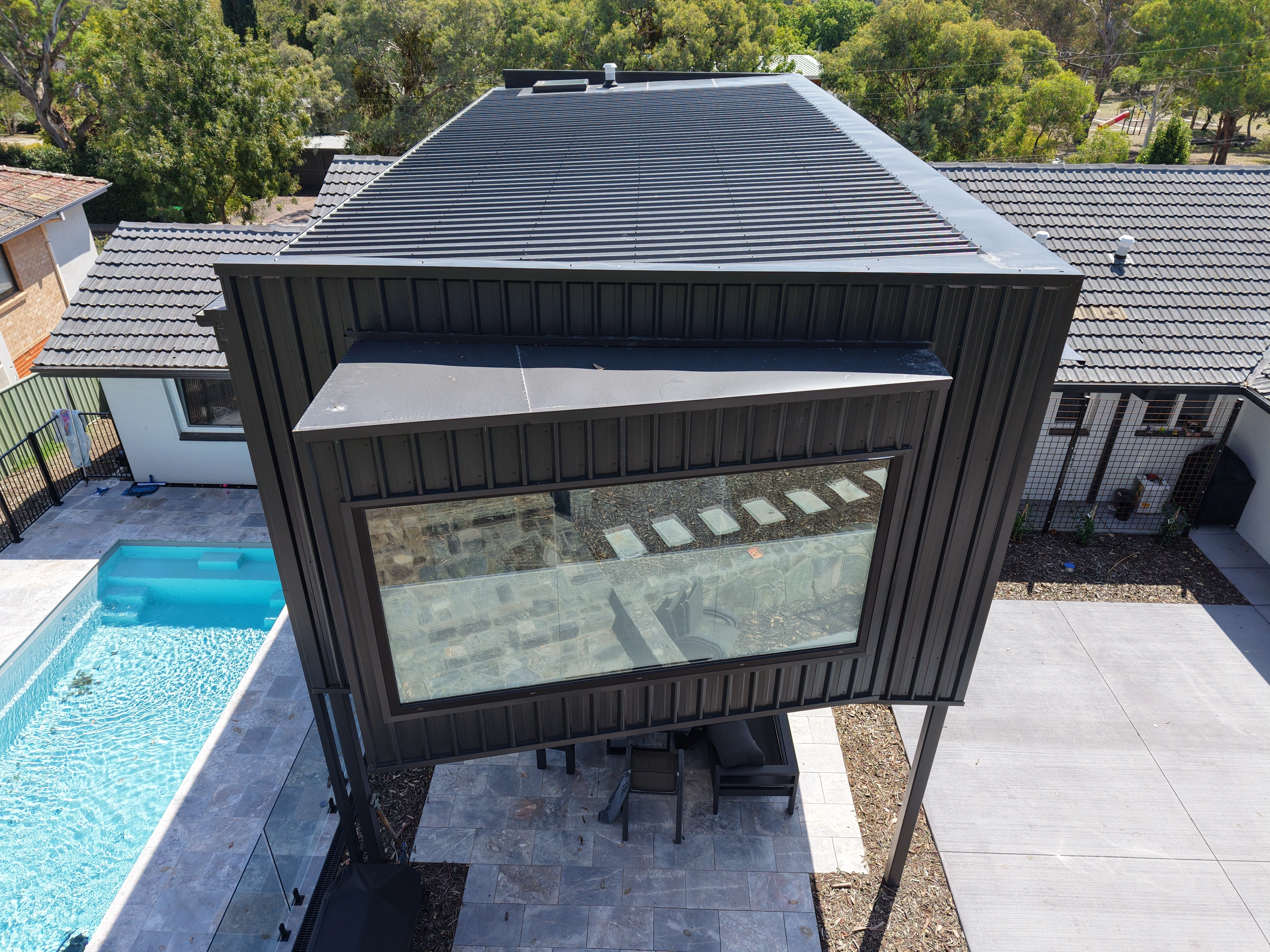 Metal Roofing project in Belconnen, ACT by ShelterSafe - This Belconnen extension needed Kliplok roofing and cladding to match the modern design. We installe... Trimdek roof installation Belconnen, ACT - completed project
