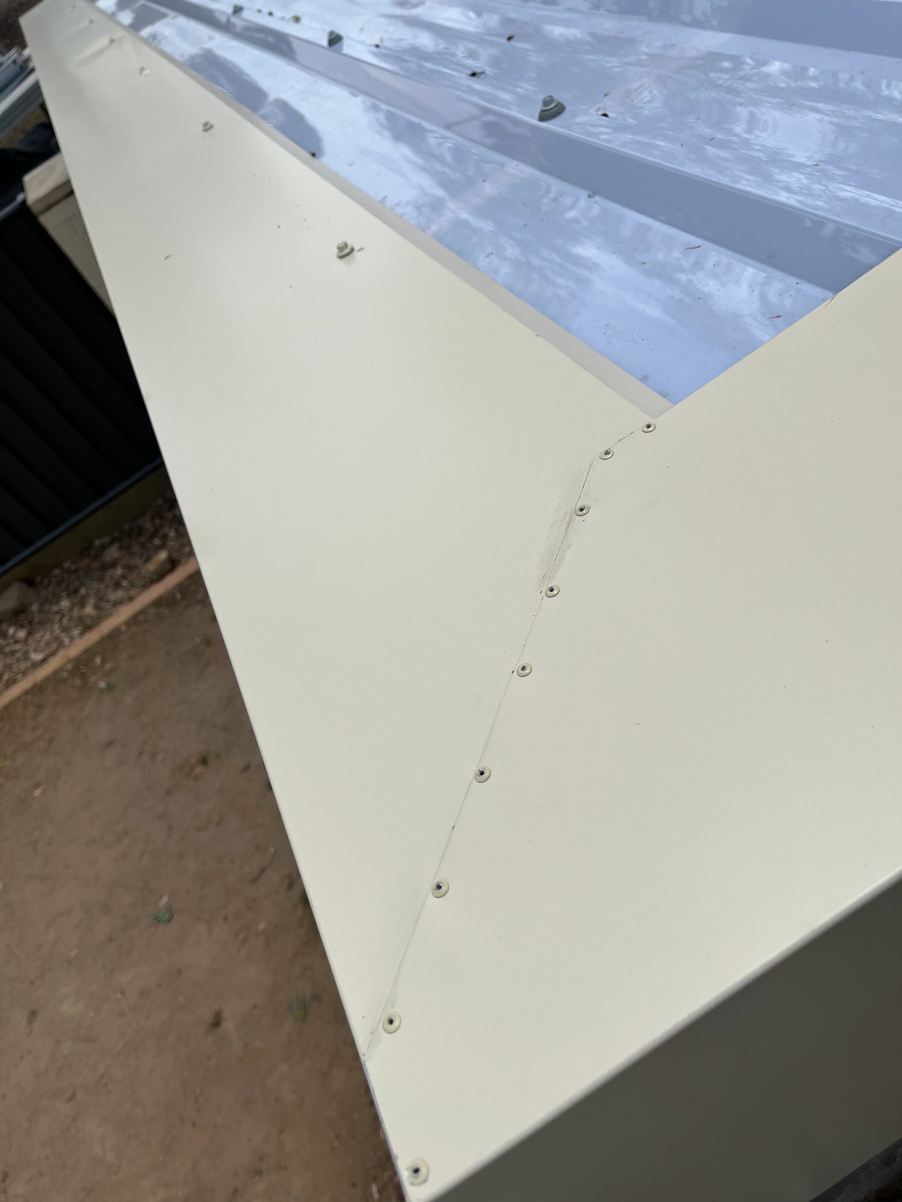 Polycarbonate Roofing project in Queanbeyan, NSW by ShelterSafe - Queanbeyan gets hit hard by hailstorms, and this patio was no exception. We replaced all the smashed... Clear patio roof Queanbeyan, NSW - polycarbonate installation