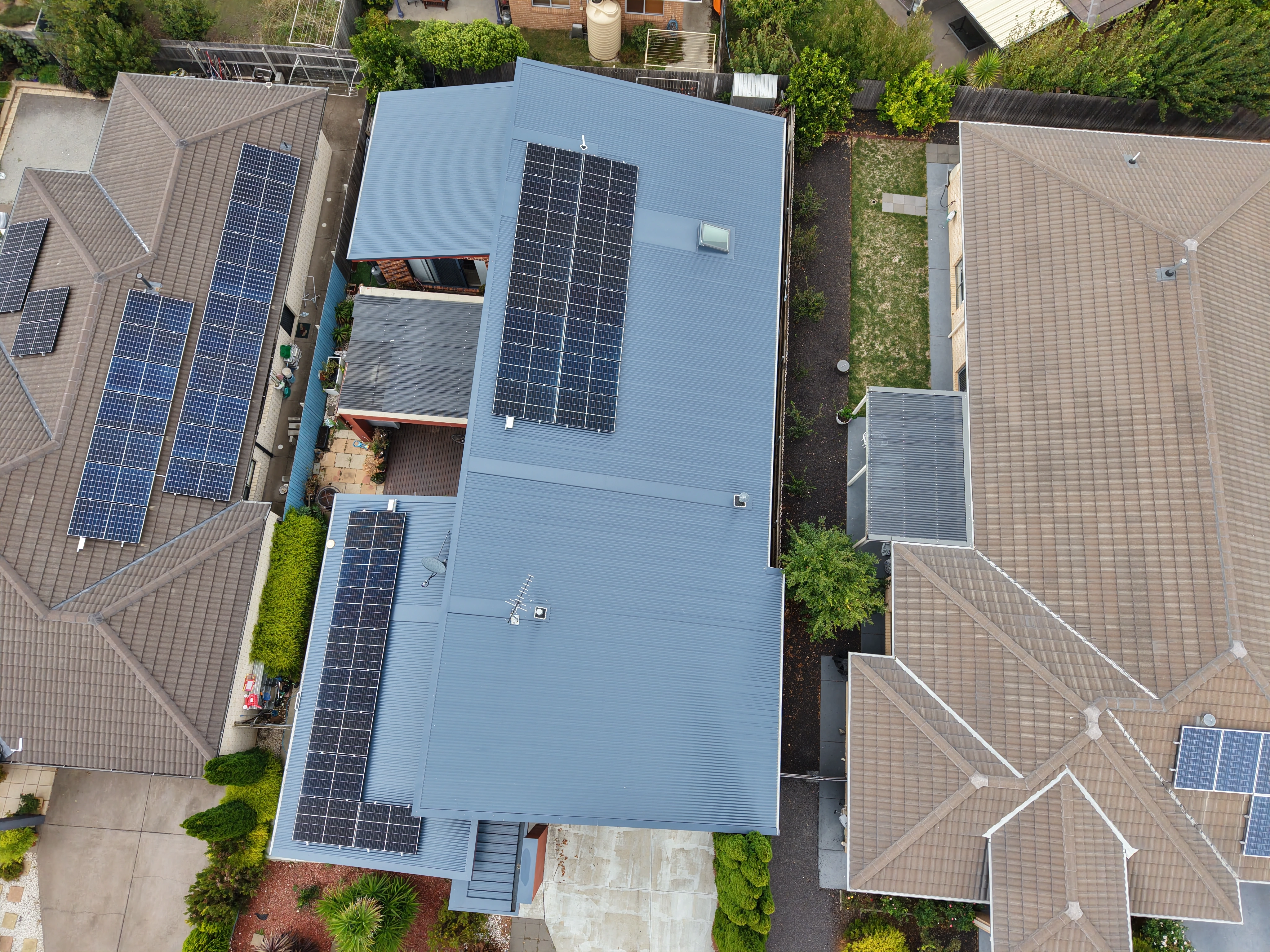 Metal Roofing project in Tuggeranong, ACT by ShelterSafe - Water was dripping into the ceiling after hail wrecked this Tuggeranong roof. We did a complete re-r... Trimdek roof installation Tuggeranong, ACT - completed project