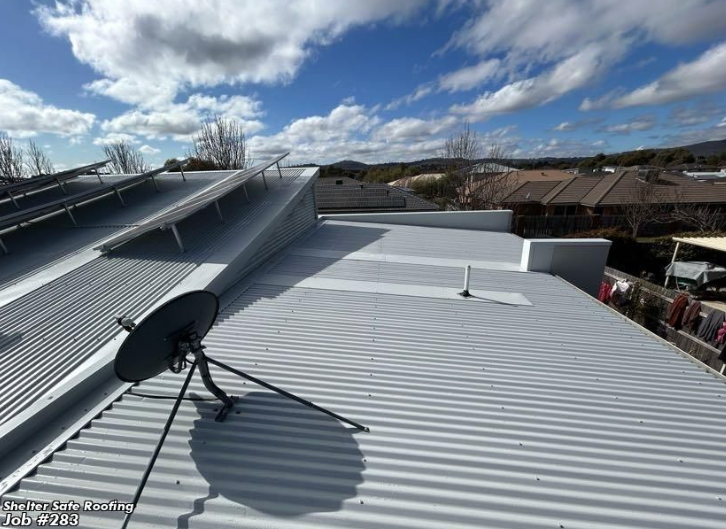 Metal Roofing project in Franklin, ACT by ShelterSafe - This Franklin home needed full metal roof replacement with custom flashings. We finished in one week... Colorbond metal roof installation Franklin, ACT - professional roofing work
